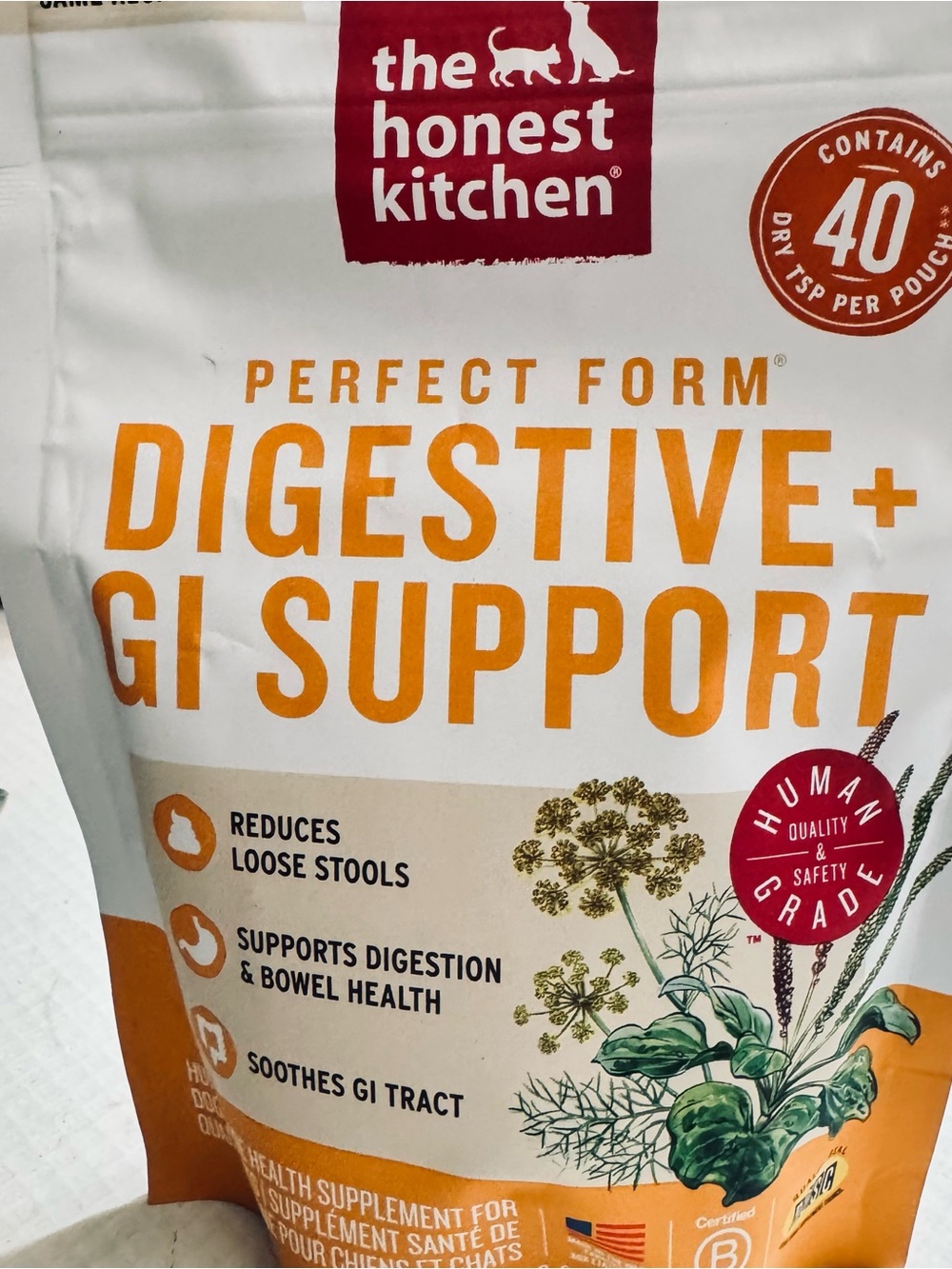 The Honest Kitchen Digestive + GI Support Supplement for dogs and cats